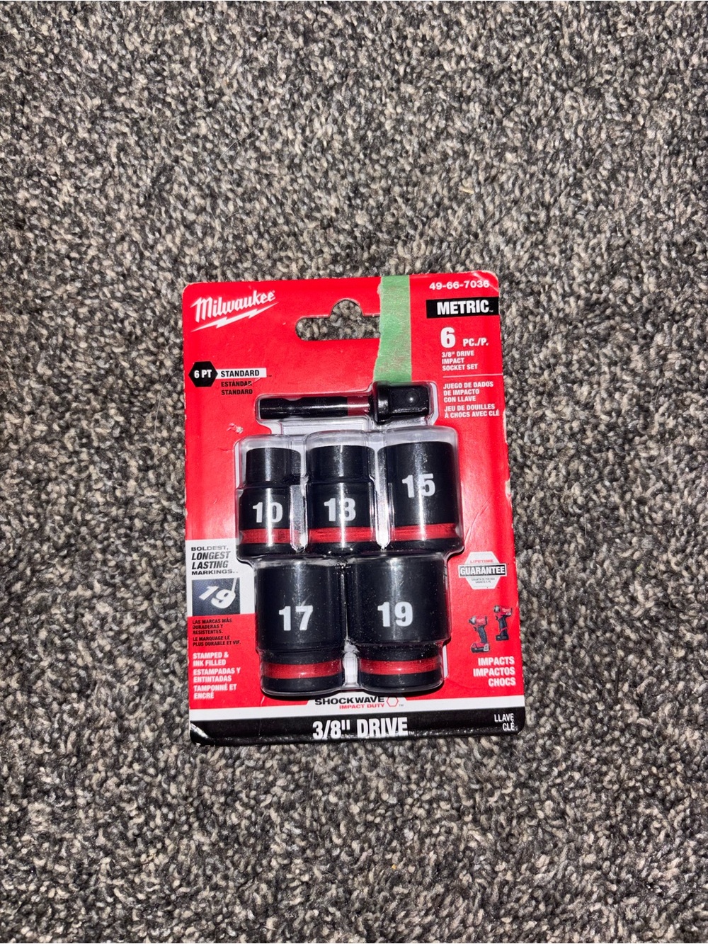 Milwaukee Standard Impact Socket Set - 3/8” drive